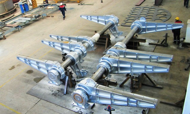 İsdemir Fabrikası 1 Nolu Slab Döküm Tesisi Slab Scarf Makinesi Hidrolik Slab Çevirici Sistemi Temini