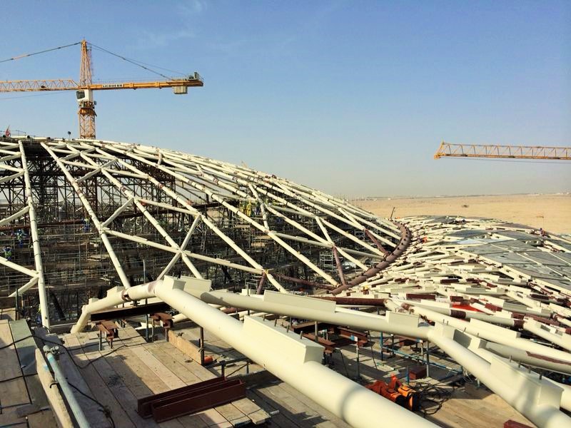 Lusaıl Çok Amaçlı Spor Salonu  Çelik Konstrüksiyon Montajı