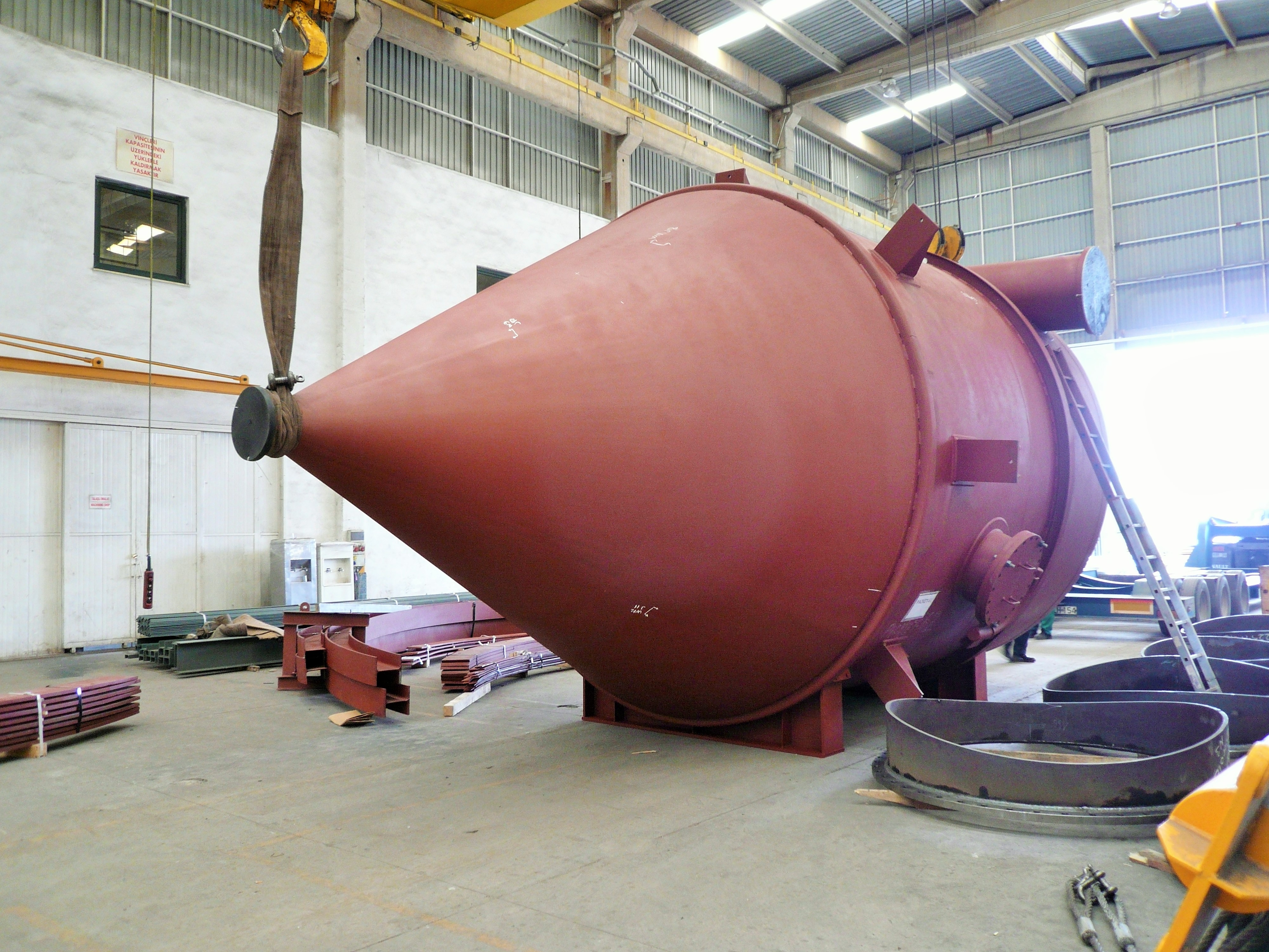 Fosforik Asit Tesisi  Basınçlı Tank Ön İmalat ve İmalatları